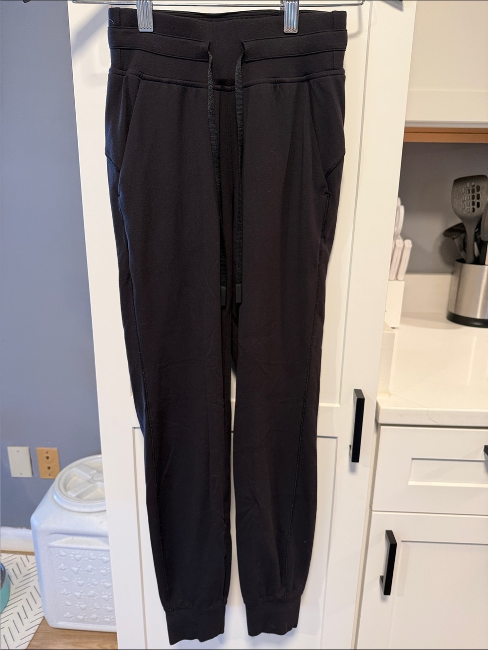 lululemon athletica Black Track Joggers with Drawstring Waist